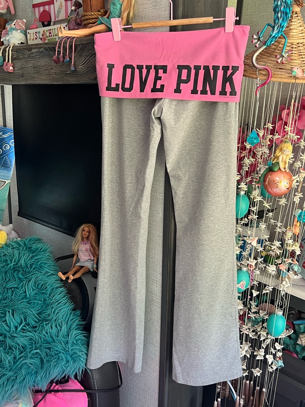 VS Pink Fold Over Leggings
